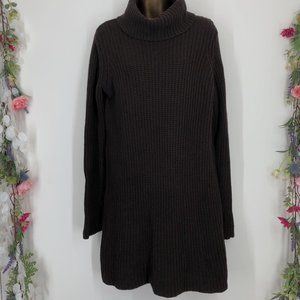 J. Jill brown turtleneck wool blend dress